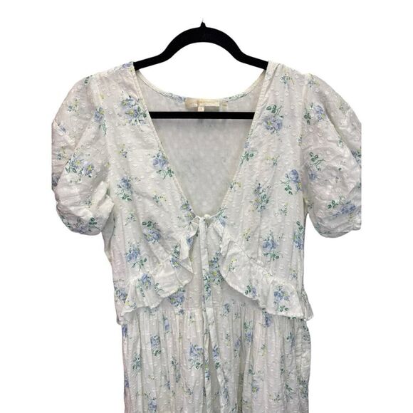 LOVESHACKFANCY Carlton Floral Maxi Dress Boho Cotton fit&flare sz 6 - Picture 8 of 14